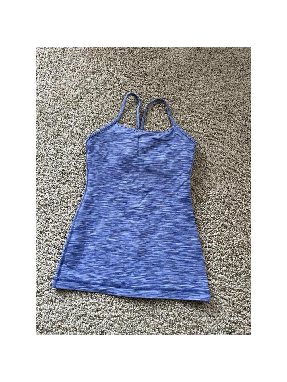 Women’s Lululemon Athletica Racerback Tank Top Purple Size 2 Built In Bra EUC